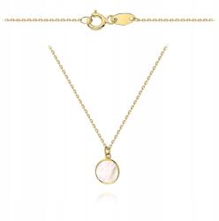 Lovrin Arany nyaklánc 585-ös finomságú, gyöngyházas kör alakú medállal, 1.58g, 45cm, női design, ajándék (58817075)