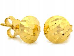 Lovrin Arany fülbevaló, kerek, fényes, 585-ös, fülbevaló tűvel, ajándék