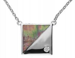 Lovrin Ezüst nyaklánc 925-ös négyzet alakú cirkónia kővel, ideális ajándék, elegáns modell (Lovrin 68304)