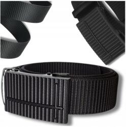 EdiBazzar Öv fekete férfi nadrághoz erős hosszú automata csat (Pasek czarny męski automatyczna klamra)
