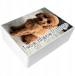 Creative Deco Gravírozott doboz fényképes logóval születésnapi ajándék uv nyomtatás 40x30x14cm (JANCDSD140BCUSTOMIMAGEBOXFBM-W)