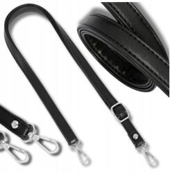 EdiBazzar Öv állítható kézitáska táska fekete bőr öv erős divatos ezüst (5905884069080)