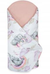 Ankras Bébi Takaró 80x80 Merevített (Rożek 80/80-kokos SŁONIE W TĘCZY RÓ/ BRUD RÓŻ)