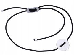 Lovrin Ezüst 925 karkötő fekete zsinórral, divatos kör alakú medálokkal (Lovrin 68493)