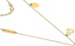 Lovrin Ezüstözött, aranyozott 925-ös nyaklánc szív és "friend" (barát) medállal, 2, 12g, ajándék (Lovrin 50992)