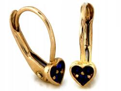 Lovrin Angol arany fülbevaló 585 14kt szív cirkóniákkal díszítve 0.93g Nőnek (Lovrin)