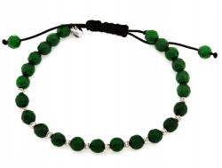 Lovrin Ezüst karkötő 925 zöld golyókkal, zsinóron, 0.80g (51738460)
