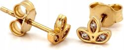 Lovrin Arany fülbevaló 585 gyermekeknek, stekkeres, cirkónia kövekkel, elegáns minta ajándékba (43798633)