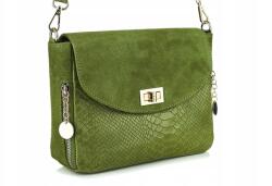 Beltimore Olasz bőr kézitáska postás táska kígyóbőr velúr bőr névjegykártyatartó táska (T96olive)