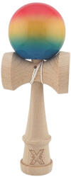 Flippy Kendama X Originala, Profesionala, Flippy, Super Sticky din Lemn, 18 cm, Gradient Roz Galben Albastru (teo-162840)
