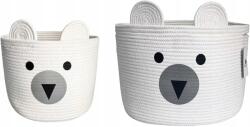  Bigepige Szett 2 Tárolókosár Gyerekszobába, Fehér (B0BHQFM5DN)