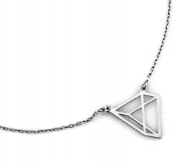 Lovrin Egyedi női ezüst nyaklánc "celebritás" stílusban, 45 cm hosszú, 925-ös ezüstből, divatos