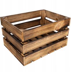 Creative Deco Fa láda deszka napozó doboz nagy játék láda 40x30x23cm (X001XTDJUN)