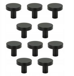 B&B 10 db kerek, fekete fém bútorfogantyú szekrényekhez, fiókokhoz (Z10 G102 CZ)