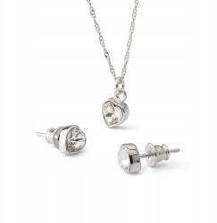 Giorre Nyaklánc és fülbevaló szett platina bevonatú szív kristályokkal (5905804383845)