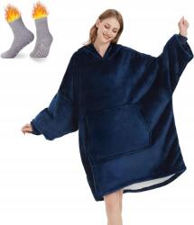  Aonyiyi Kék Kapucnis Takaró Zoknival Felnőtteknek (B0CGB3FTJ9)