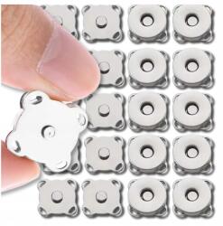  Mágneses gombok fém patentos gomb szett kerek 10 db-os (Guziki magnetyczne metalowe zatrzaski guzik)