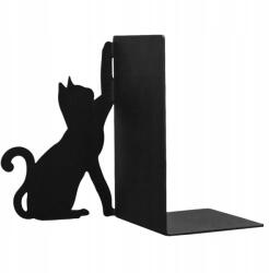  Fém könyvtámasz Macska, cicás könyvtartó felemelt manccsal, könyvekhez (Podpórka do książek kot z łapą do góry)