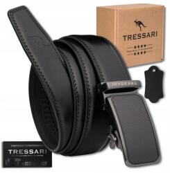 Tressari Öv Tressari fekete automata férfi elegáns nadrág 100% természetes bőr (TRESSARI pasek z klamrą automatyczną czarny)