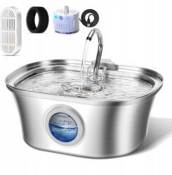  3, 2 literes hajó alakú rozsdamentes acél macska szökőkút kisállat ivó adagoló (MK-HDC-3.2L)