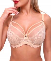 Lanny Mode Maddalena bézs színű, merevítő nélküli, csipkés pántos melltartó 80E (11189)