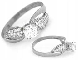 Lovrin Fehérarany gyűrű cirkóniákkal, 585 14k, 2.20g, Solitare r14 (62569132)