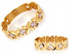 Lovrin Frezált gyűrű kombinált aranyból 375 9k súly 1, 05g 12-es méret női (43803918)