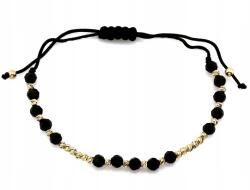 Lovrin Arany zsinór karkötő 585 fekete gyöngyökkel, arany golyócskákkal, 14 karátos zsinór (62485121)