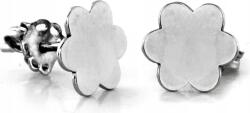 Lovrin Ezüst fülbevaló 925, egyedi, sima virágos, stekkeres, kő nélküli