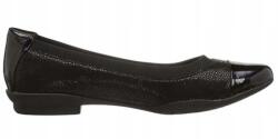 Clarks Neenah Garden női bőr balerina cipő, fekete, 37-es méret (261288604)