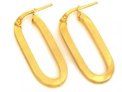 Lovrin Ezüst ovális fülbevaló 925 2.95g fényes 30.6mm elegáns ajándékba