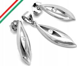 Lovrin Elegáns 925-ös ezüst ékszerszett cirkóniával, egyedi mintával ajándéknak is kiváló (Lovrin 70087)