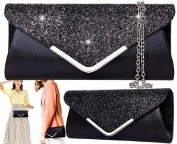 EdiBazzar Boríték Estélyi táska Fekete Női pénztárca Lánc Névjegykártyatartó kicsi (5905884049297)