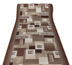 Print Traversa Print Germes, Maro Bej, Suport Pasla, Latime 120 cm (Germes-122) Covor