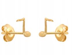 Lovrin Arany női fülbevaló 585-ös finomságú, sima kotta formájú, stekkeres kivitelben (Lovrin 69476)