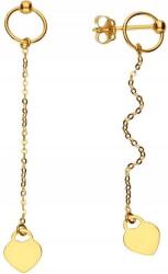Lovrin Arany fülbevaló 585 láncocskák szívvel 0, 97 g divatos minta nőknek (Jubiler Lovrin)
