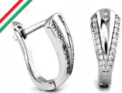 Lovrin Női ezüst fülbevaló 925, elegánsan fehér cirkónia kövekkel díszítve (Lovrin 67903)