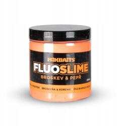 Mikbaits Fluo slime bevonó dip 100g Őszibarack Fekete bors (8595602232284)