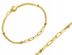 Lovrin Arany 585 láncos karkötő, nagy és kis szemekkel, 14 karátos, golyókkal díszítve (Lovrin)