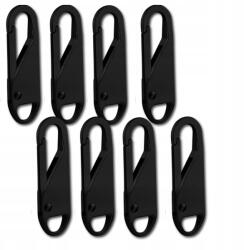  8 db-os fekete fém medál szett cipzáras fogantyú (Zestaw 8 sztuk czarnych metalowych zawieszek)