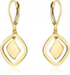 Lovrin Arany fülbevaló lógó rombuszokkal, angol kapcsos, 585-ös finomság, ajándék (lovrin85763)