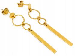 Lovrin Ezüst fülbevaló 925 aranyozott stekkeres 49mm 2.08g elegáns divatos ékszer