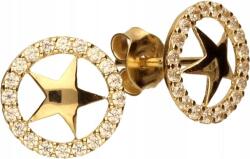 Lovrin Arany fülbevaló 585 csillagok körben cirkóniákkal 1, 40 g klasszikus minta 14k (Jubiler Lovrin)