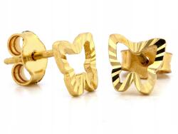 Lovrin Elegáns, arany 585 fülbevaló pillangó kontúrral, stekkeres, 0, 94g ajándéknak is kiváló