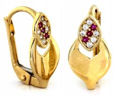 Lovrin Arany fülbevaló 585 egyedi cirkónia kövekkel, modern design, divatos női modell (Lovrin 62601)