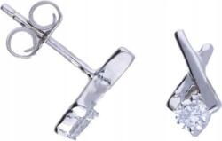 Lovrin Ezüst fülbevaló 925-ös finomságú, stekkeres, cirkónia kövekkel, 1, 23g, egyedi design, ajándéknak is kiváló (Lovrin 47849)