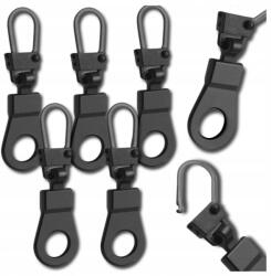  Fekete fém cipzárhúzók szett cipzárakhoz, 5 darabos fogantyú készlet (zawieszek uchwyt do suwaków metalowy 5 sztuk)