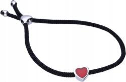 Lovrin 925-ös ezüst karkötő zsinórral, szívecske díszítéssel, 4, 70g, modern, divatos modell (Lovrin 50183)