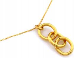 Lovrin Aranyozott ezüst nyaklánc divatos medállal, 925-ös finomságú ezüstből, 45 cm