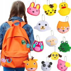  Kreatív Varrókészlet Gyerekeknek, Hímzés, Kulcstartó Készítés, 12 Darabos (Kreatywny zestaw kluczyków dla dzieci)